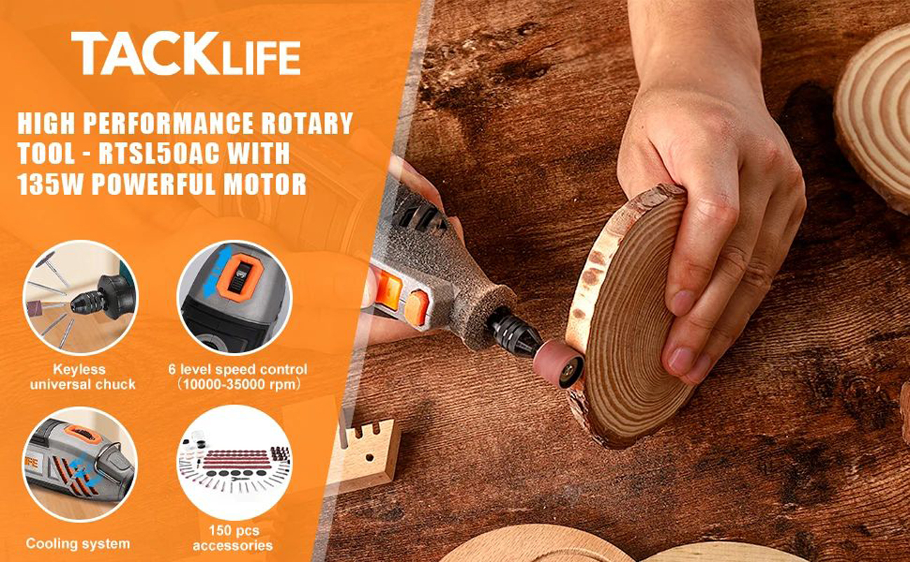 TACKLIFE RTSL50AC Rotary Tool Kit